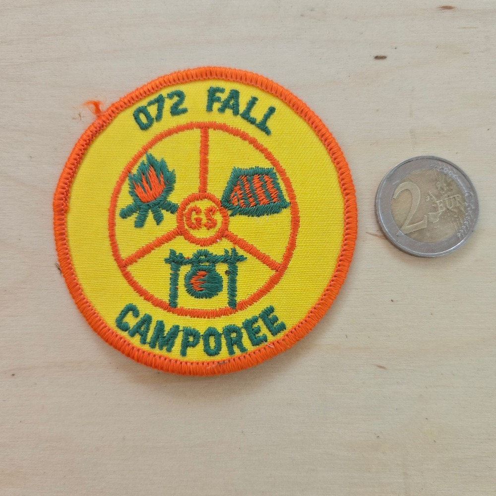VTG BSA 072 Fall Camporee Patch 1972 Yellow Boy Scouts Of America Scouting Badge